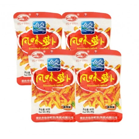 鱼泉风味萝卜麻辣 80gX4