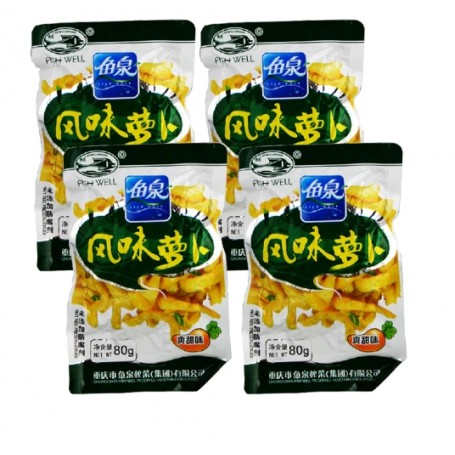 鱼泉风味萝卜 爽甜 80gX4