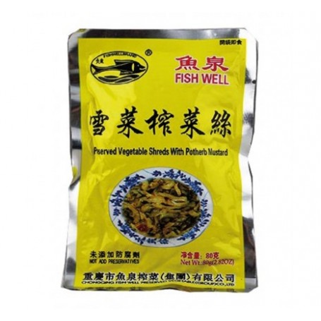鱼泉榨菜丝雪菜 80gX3
